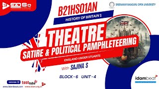 THEATRE SATIRE amp POLITICAL PAMPHLETEERING  ENGLAND UNDER STUARTS  HISTORY OF BRITAIN 1  SGOU [upl. by Xerxes406]