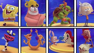 Nickelodeon AllStar Brawl  All Characters Winning amp Losing Animations [upl. by Deehsar]