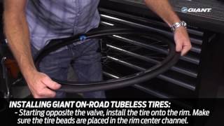 How to Install Giant TubelessReady Bicycle Tires [upl. by Corilla]