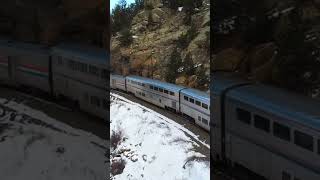 Amtrak California Zephyr going through the Rockies [upl. by Lippold]