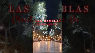 Luces de Navidad encendida a las 5 de la mañana  las Ramblas  Barcelona [upl. by Atirabrab]