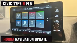 HONDA NAVIGATION UPDATE  FL5 CIVIC TYPE R [upl. by Ehc300]