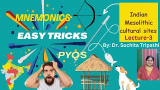 Easy Tricks for Indian Mesolithic culture upsc ugcnet cuet [upl. by Norrehs]