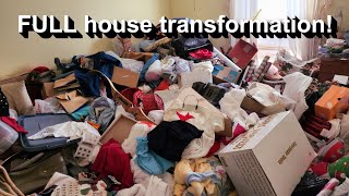 JawDropping Hoarder House Transformation FULL HOUSE CLEANING [upl. by Comptom]