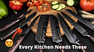 SEIDO™ Knives  Professional Kitchen Knives In Action  8Piece Chef Knife Set [upl. by Zetrok]