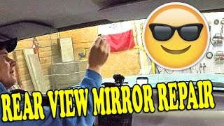 HOW TO REATTACH YOUR REARVIEW MIRROR 1994 F150 4x4 [upl. by Kohl409]