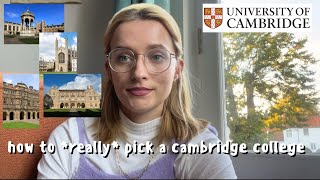 how to choose a cambridge college for undergrads and postgrads [upl. by Atiruam]