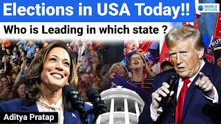 USA Elections Today Who is winning in which state Harris VS Trump  World Affairs [upl. by Artekal146]