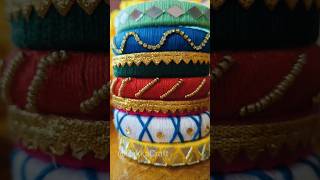 DIY Handmade Designer Bangles Part 1✨ How To Make Multicolor bangles shortsfeed shorts ytshorts [upl. by Nivre71]