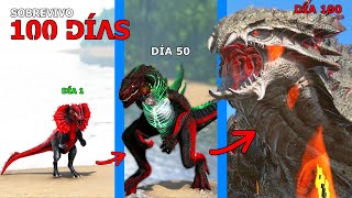 SOBREVIVO como DINOSAURIO VILLANO MALVADO 100 DÍAS en ARK Evoluciono a Titán destructor de Godzillla [upl. by Ramraj215]