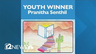 Peoria students win Peoria library card design contest [upl. by Nomzzaj74]