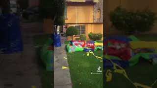 Instalación de brincolin inflable con rampa brincolines juegosinflables [upl. by Whalen]