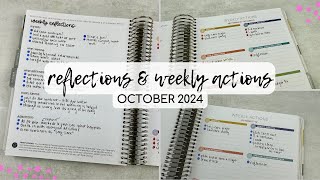 REFLECTIONS amp WEEKLY ACTIONS for week 41  2024 goal planning  mäksēlifeplanner [upl. by Tiphanie968]