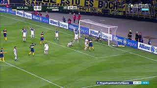 GOAL DANIELE DE ROSSI BOCA JUNIORS vs ALMAGRO [upl. by Ahsikyw]