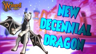 Wizard101 NEW Dyeable Decennial Dragon SHOWCASE [upl. by Adiol]