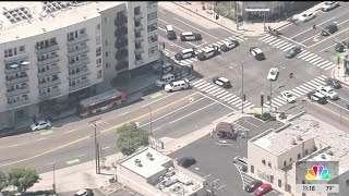 Deputies in standoff with man on Metro bus in Glendale [upl. by Pucida]