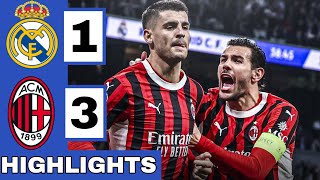 🔴Real Madrid vs AC Milan 13 Extended HIGHLIGHTS  UEFA Champions League [upl. by Atoiyanap257]