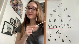 Eye exam ASMR  Optician roleplay  Personal attention [upl. by Ordnaxela502]