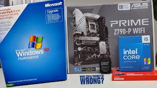 Windows XP Meets Modern Hardware i514600KF  DDR5 Z790 Motherboard NVMe USB 3x No problem [upl. by Llehcsreh543]