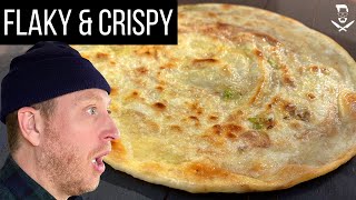 Easy Flaky Scallion Pancakes made with only 3 ingredients  John Quilter [upl. by Sibie]