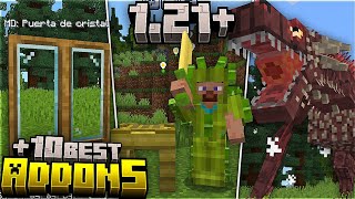 10 ADDONS QUE DEBES TENER en tu SURVIVAL de Minecraft 121 BedrockPE MODS PARA MINECRAFT PE [upl. by Ogeid]