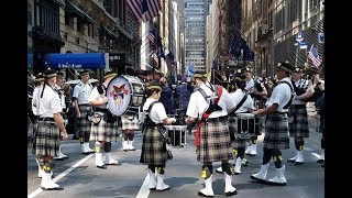 New York Tartan Day Parade 2019 NYC Celebrating Scotland [upl. by Tenaej67]