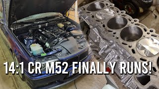 300hp NA M52 project Part8 first start [upl. by Mellman179]