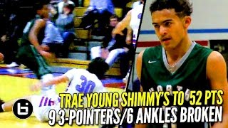 TRAE YOUNG PUTS UP 52 POINTS W9 THREE’S amp 6 ANKLE BREAKERS [upl. by Wilden]