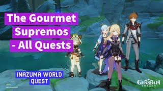 The Gourmet Supremos  All 6 Quest  Julie Parvaneh amp Xudong  Walkthrough  Genshin Impact [upl. by Anayt]