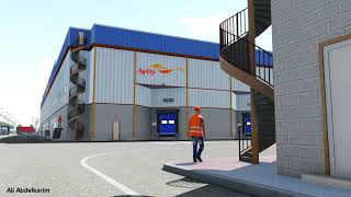 Animation Movie  Agility logistics warehouse riyadh  Shahin engineering consultants [upl. by Amihc]