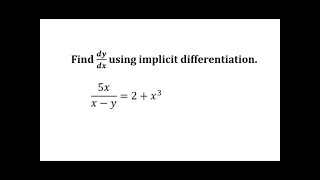 Diferenciación implícita que requiere la regla del cociente [upl. by Odlanyer]