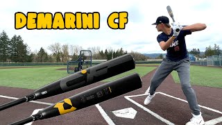 Hitting with the DEMARINI CF  BBCOR Baseball Bat Review [upl. by Vincelette340]