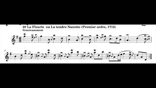 F Couperin 20 La Fleurie ou la tendre Nanette 1713 for baroque flute [upl. by Cindra111]