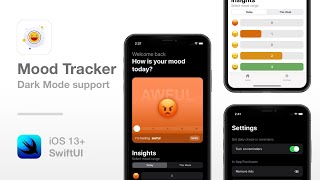 Mood Tracker  SwiftUI full app source code  Track your mood  Stay healthy  Learn iOS development [upl. by Maro]