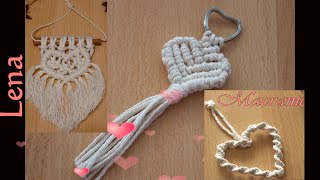 𝗠𝗮𝗰𝗿𝗮𝗺𝗲 with 𝗟𝗲𝗻𝗮  3x Makramee Herz  Macrame Heart [upl. by Morocco]