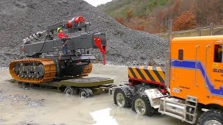 HEAVY RC DRILL DOZER TRANSPORT STRONG RC VEHICLES 2019 COOL RC [upl. by Hpesoy519]