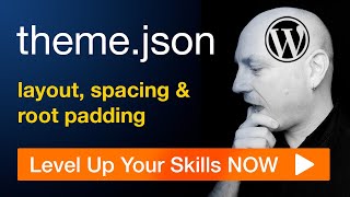 How to use themejson layout spacing and root padding  WordPress Block Theme Development [upl. by Jankell]