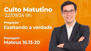 🔴 Culto Matutino  2209 9h  Pr Geimar de Lima [upl. by Marl]