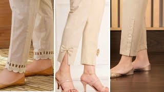 Latest trouser bottom designs 2024  ethnic pants bottom design for women [upl. by Ttayh210]