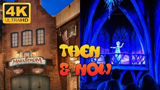 THEN amp NOW POV of Maelstrom Versus Frozen Ever After Dark Ride Epcot Theme Park  Orlando FL [upl. by Rosina]