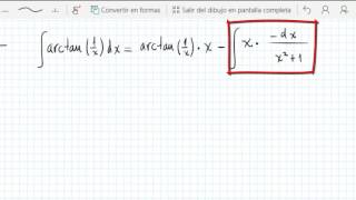 Integración por partes Arcotangente [upl. by Egarton]