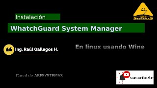 Instalación WatchGuard System Manager en Linux usando Wine [upl. by Kaasi]