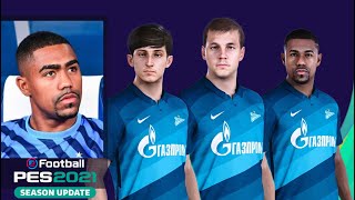 eFootball PES 2021 Zenit Faces Stats amp Overalls  Season Update [upl. by Beberg140]