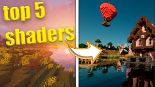 🌵TOP 5 MELHORES SHADERS DO MINECRAFT BEDROCK EDITION 121 Atualizado [upl. by Eilagam]