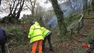 Lynton and Barnstaple Railway  Trackbed clearance at Rowley Cross [upl. by Osber]