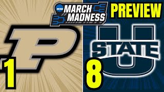 Purdue vs Utah State Preview and Best Bet  2024 NCAA Tournament Predictions [upl. by Anaehs]