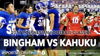 KAHUKU VS BINGHAM 💥 UTAH TAKES ON HAWAII Polynesian Football Classic SportsRecruits Highlights [upl. by Nachison499]