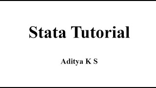 Stata Tutorial Part 1  Stata window importing and working with datasets [upl. by Raseac]