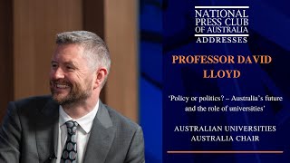 IN FULL Professor David Lloyds Address to the National Press Club of Australia [upl. by Uy]