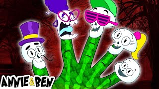 Skeleton Finger Family  More Halloween Songs For Kids  Annie And Ben [upl. by Eziechiele]